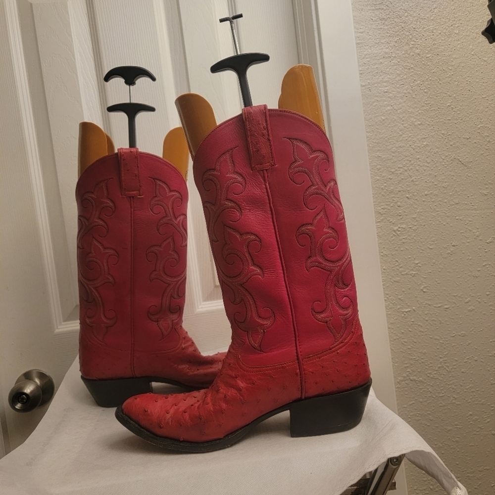Caboots Ostrich Men's cowboy boots size10 - Picture 2 of 16